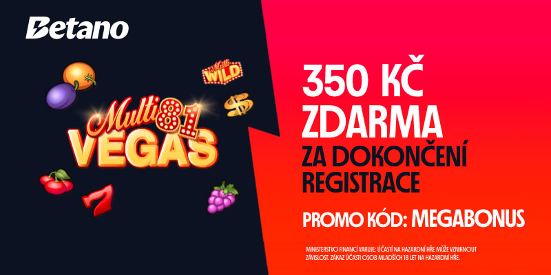 Betano bonus 350 Kč s Megabonus promo kódem