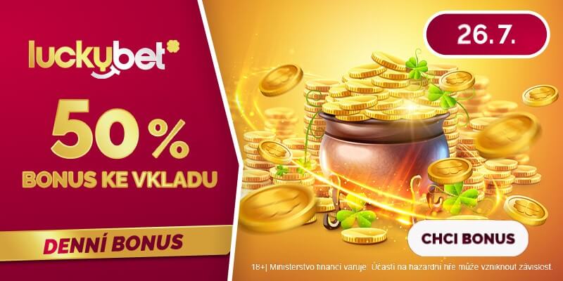 LuckyBet vkladový bonus 50 %