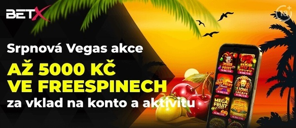 Získejte v BetX casinu až 5.000 Kč ve free spinech