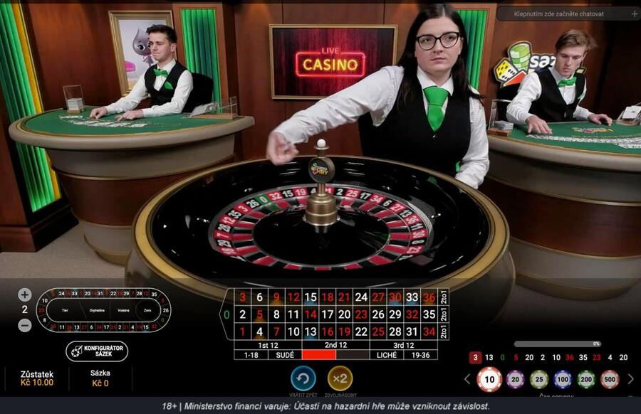 Live ruleta od Sazka Hry