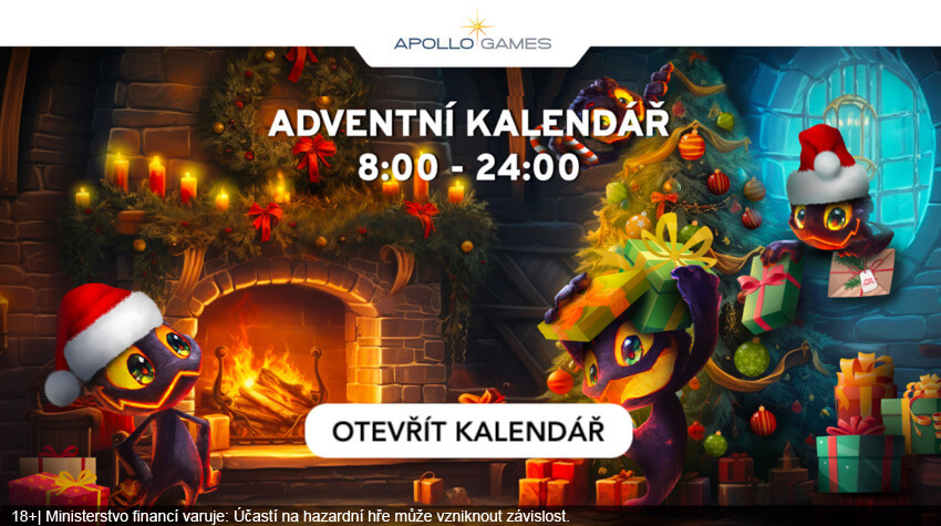 Apollo casino s adventním kalendářem plným odměn